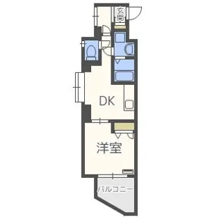 1DKの間取り画像