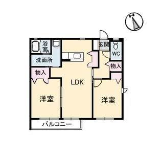 Uハイツ カリス【2階】の間取り