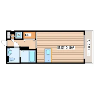 ディアコート宮城野原【4階】の間取り