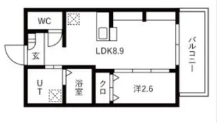 ジーイーオンズ【4階】の間取り