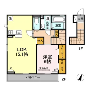 東京都板橋区小茂根3【アパート】の間取り