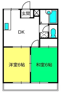 ハイツ原田 A【2階】の間取り