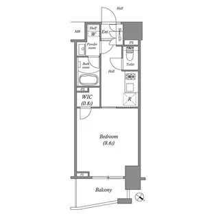 ザ・レジデンス赤坂檜町【8階】の間取り