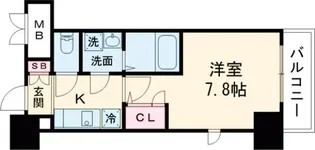 兵庫県神戸市中央区旭通2【マンション】の間取り