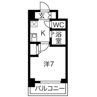 1Kの間取り画像