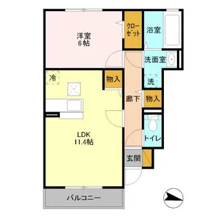 マリア・グランディカII【1階】の間取り