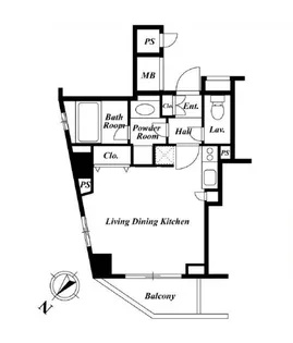 セントラルクリブ六本木II【10階】の間取り