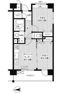 ピエス綱島【2階】の間取り