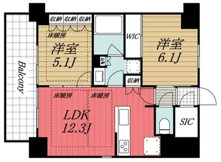 千葉県千葉市美浜区高洲3【マンション】の間取り
