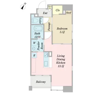 VANVEAL NIPPORI【6階】の間取り