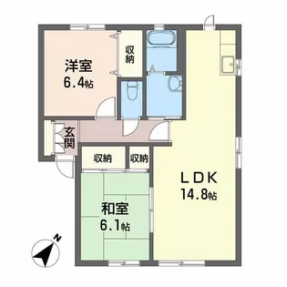 Y’sアパ-トメント【1階】の間取り