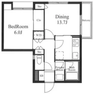 渋谷本町マンション【1階】の間取り