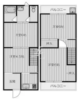 大阪府門真市舟田町【一戸建】の間取り