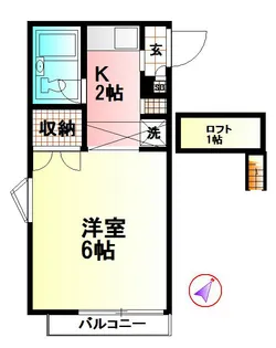 フローラルコートI【2階】の間取り