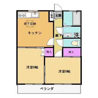 2DKの間取り画像