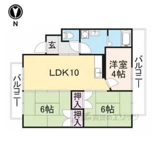第2サンコウハイツ【3階】の間取り