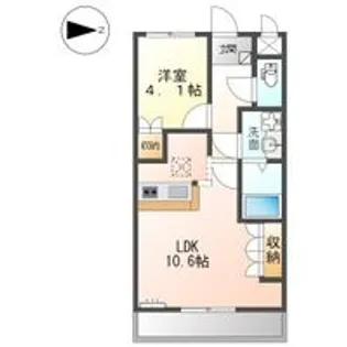 徳島県阿南市那賀川町上福井南川渕【アパート】の間取り