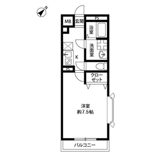 アンプルールフェール東浅川【2階】の間取り