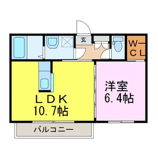 茨城県古河市本町4【アパート】の間取り