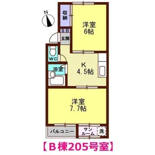 タカノパレス【2階】の間取り