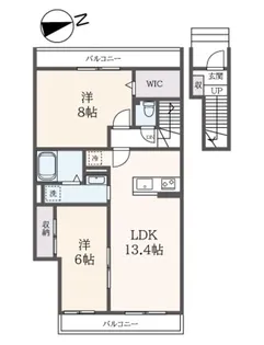 月見ハイム【2階】の間取り