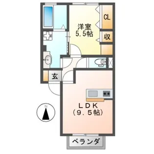 サンク藤貴【1階】の間取り