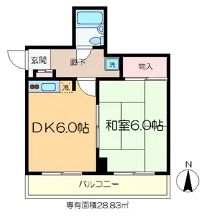 リバーサイド木場【4階】の間取り