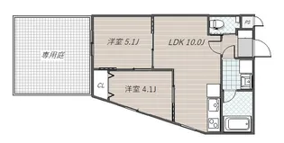 メルヴェーユ蘇我【1階】の間取り