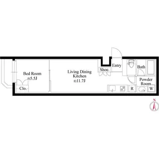 グランパセオ代々木上原II【1階】の間取り