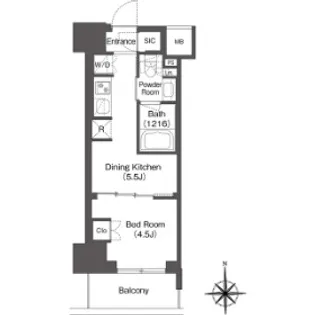 東京都新宿区新宿6【マンション】の間取り