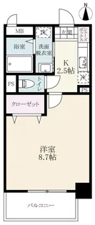 ロイヤルビーズ駅南【8階】の間取り