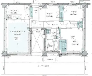 ヴェレーナ玉川学園前【6階】の間取り