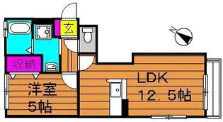 フラッツア西市【2階】の間取り