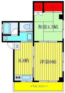 高砂マンション【2階】の間取り