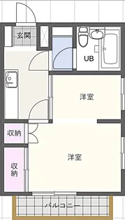 大津コーポ2【1階】の間取り