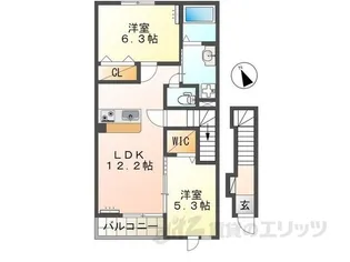 サザンクロス【2階】の間取り