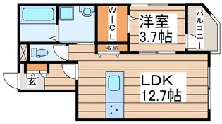 TIMEOFF 薬師堂【2階】の間取り