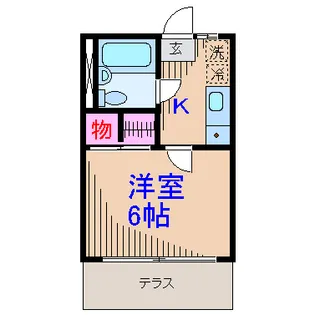 ハイツ岸本【1階】の間取り