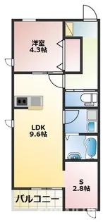 熊本県熊本市中央区渡鹿7【アパート】の間取り