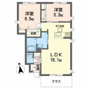 シャーメゾンTY【1階】の間取り