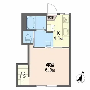 フロンティア6番館【1階】の間取り