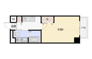 大阪府大阪市東住吉区田辺2【マンション】の間取り