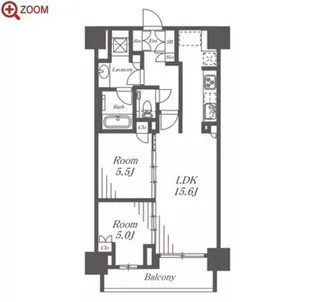 プラウドタワー名駅南【5階】の間取り