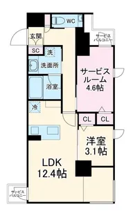 STANDZ京都二条【7階】の間取り