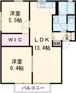 花ぞ野ローズガーデン E棟【2階】の間取り