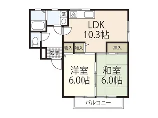 フレグランス笹口C棟【1階】の間取り
