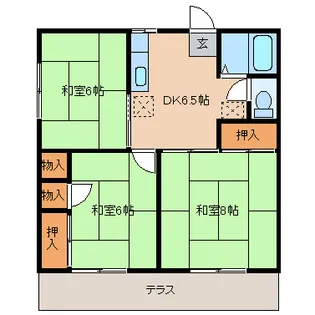 エステートピア【1階】の間取り