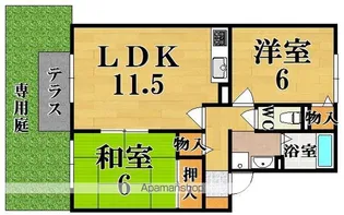 セジュールS C棟【1階】の間取り