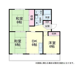 サンハイツ四ツ池A【3階】の間取り