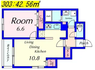 ボヌールロジェ【4階】の間取り